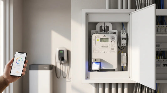 Open_meterkast_met_slimme_meter_en_P1-poort_splitter_voor_thuisbatterij